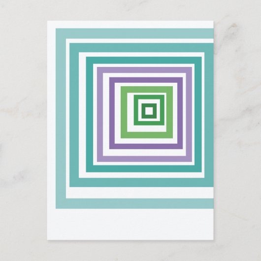 Unregelmäßige Quadrate  Postkarte (Vorderseite)