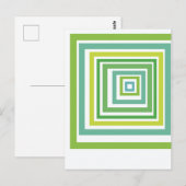 Unregelmäßige Quadrate  Postkarte (Vorne/Hinten)