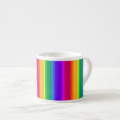 Unregelmäßige Regenbogenstreifen Espressotasse (Vorderseite Rechts)
