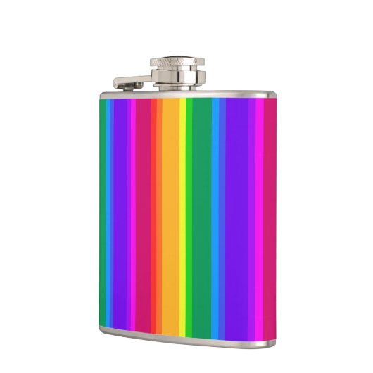 Unregelmäßige Regenbogenstreifen Flachmann (Links)