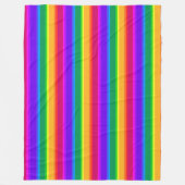 Unregelmäßige Regenbogenstreifen Fleecedecke (Vorderseite)