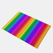 Unregelmäßige Regenbogenstreifen Fußmatte (Schrägansicht)