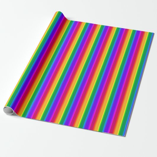 Unregelmäßige Regenbogenstreifen Geschenkpapier (Ungerollt)