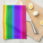 Unregelmäßige Regenbogenstreifen Geschirrtuch (Viertel Falte)