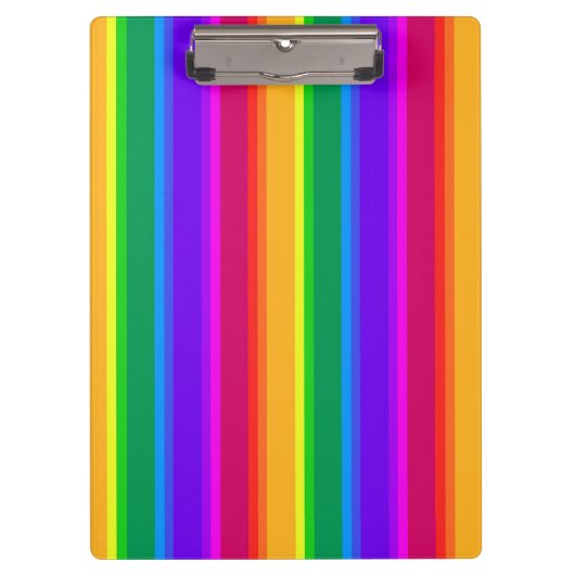 Unregelmäßige Regenbogenstreifen Klemmbrett (Vorderseite)