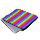 Unregelmäßige Regenbogenstreifen Laptopschutzhülle (Vorne Knopf)