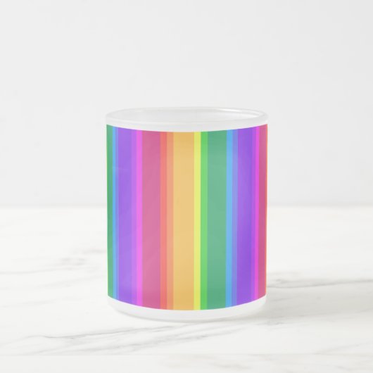 Unregelmäßige Regenbogenstreifen Mattglastasse (Mittel)