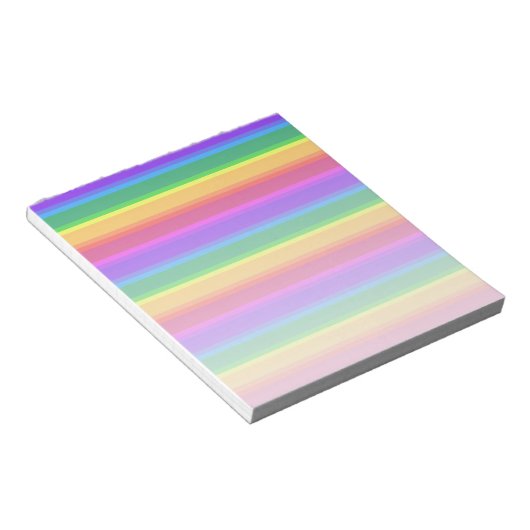 Unregelmäßige Regenbogenstreifen Notizblock (angewinkelt)