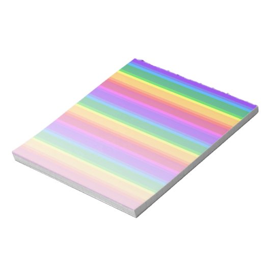 Unregelmäßige Regenbogenstreifen Notizblock (Rotiert)