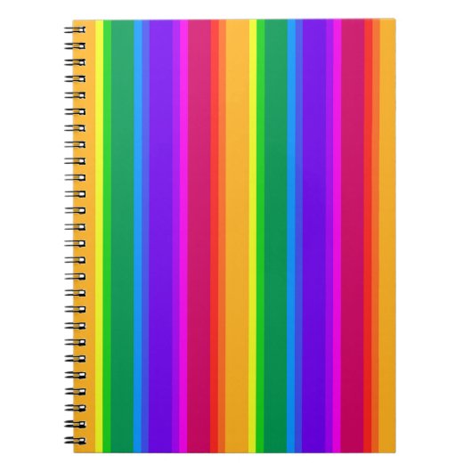 Unregelmäßige Regenbogenstreifen Notizblock (Vorderseite)