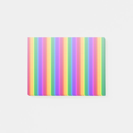 Unregelmäßige Regenbogenstreifen Post-it Klebezettel (Vorderseite)
