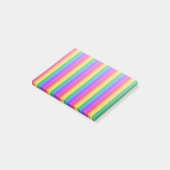 Unregelmäßige Regenbogenstreifen Post-it Klebezettel (angewinkelt)