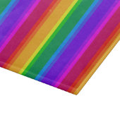 Unregelmäßige Regenbogenstreifen Schneidebrett (Ecke)