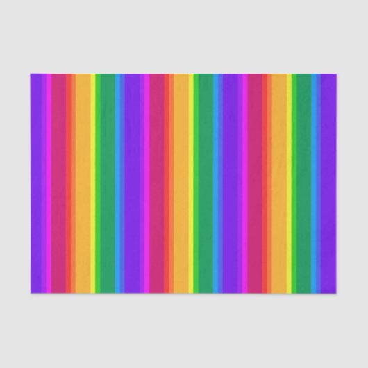 Unregelmäßige Regenbogenstreifen Seidenpapier (Vorderseite)