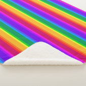 Unregelmäßige Regenbogenstreifen Sherpadecke (3/4)