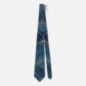 Unregelmäßiger Hipster Blue Schachbrett Neck Tie Krawatte (Vorderseite)