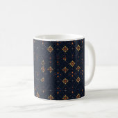 Unregelmäßiges Abstraktes Blumenmuster Kaffeetasse (VorderseiteRechts)