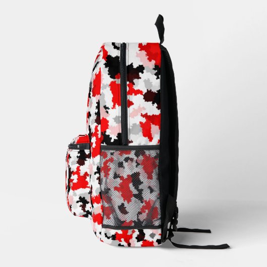 Unregelmäßiges Abstraktes Muster - Schwarz-weißes  Bedruckter Rucksack (Rechts)