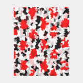 Unregelmäßiges Abstraktes Muster - Schwarz-weißes Fleecedecke (Vorderseite)