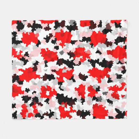 Unregelmäßiges Abstraktes Muster - Schwarz-weißes Fleecedecke (Vorderseite (Horizontal))