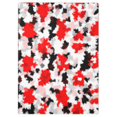 Unregelmäßiges Abstraktes Muster - Schwarz-weißes Klemmbrett (Rückseite)