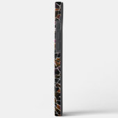 Unregelmäßiges dunkelrotes Mosaik auf Weiß Case-Mate iPhone Hülle (Rückseite / Links)