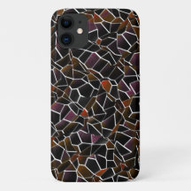 Unregelmäßiges dunkelrotes Mosaik auf Weiß