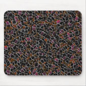 Unregelmäßiges dunkelrotes Mosaik auf Weiß Mousepad (Vorne)
