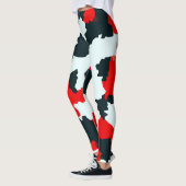 Unregelmäßiges geometrisches Abstraktes Mosaikkamo Leggings (Links)