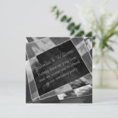 Unregelmäßiges Rechteck, schwarz und showgrau Einladung (Stehend Vorderseite)