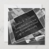 Unregelmäßiges Rechteck, schwarz und showgrau Einladung (Vorderseite)