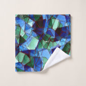 Unregelmäßiges und unorganisiertes Mosaik überlage Badhandtuch Set (Waschlappen)