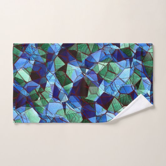 Unregelmäßiges und unorganisiertes Mosaik überlage Badhandtuch Set (Handtuch)