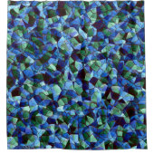 Unregelmäßiges und unorganisiertes Mosaik überlage Duschvorhang (Vorderseite)