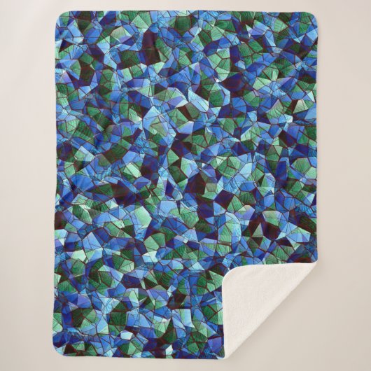 Unregelmäßiges und unorganisiertes Mosaik überlage Sherpadecke (Vorderseite)