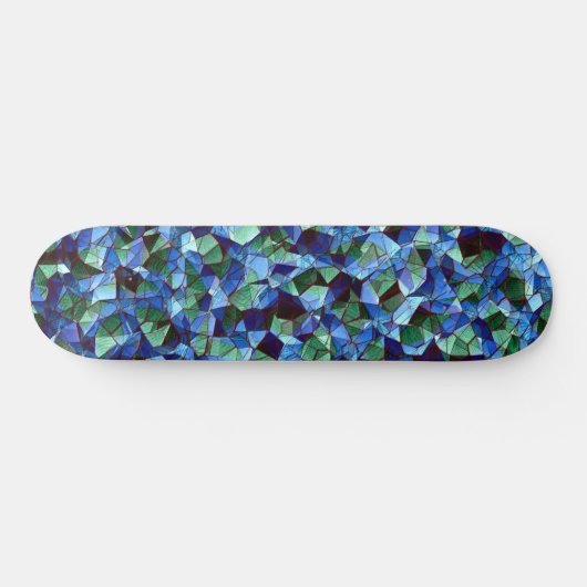 Unregelmäßiges und unorganisiertes Mosaik überlage Skateboard (Horizontal)