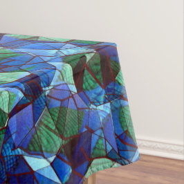 Unregelmäßiges und unorganisiertes Mosaik überlage Tischdecke