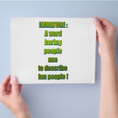 Unreifer lustiger Text Flyer (Hand)