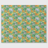 Unrolled and flat views of gift wrap geschenkpapier (Flach)