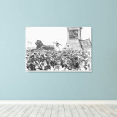 Unruhen im westlichen Ende Londons Leinwanddruck (Insitu (Holzboden))