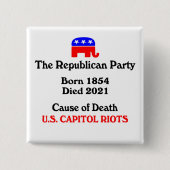Unruhen in der US-Hauptstadt: republikanisches Par Button (Vorderseite)
