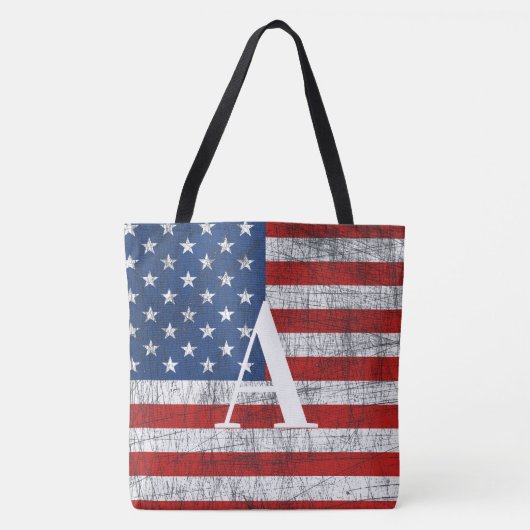 Unruhestiftende amerikanische Flagge 4. Juli Urspr Tasche (Vorderseite)