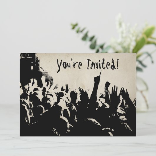 Unruhestifter Rock auf Konzerteinladung Einladung (Stehend Vorderseite)