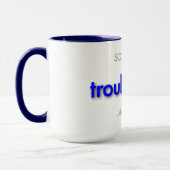 unruhiger Papa! - einfaches Blau Tasse (Links)
