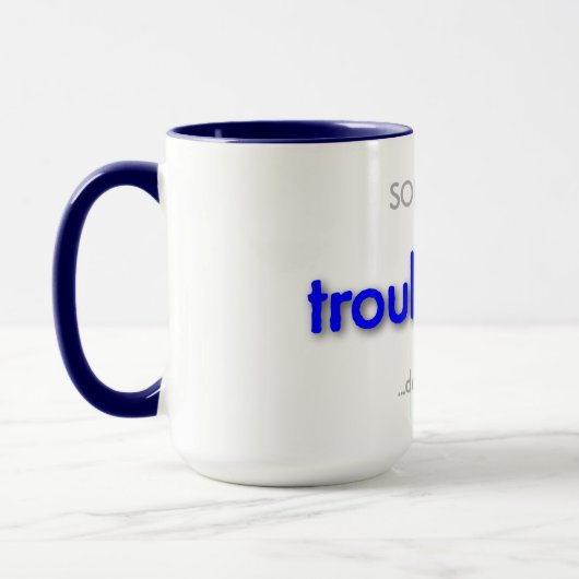 unruhiger Papa! - einfaches Blau Tasse (Links)