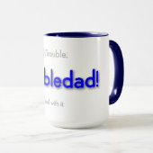 unruhiger Papa! - einfaches Blau Tasse (VorderseiteRechts)