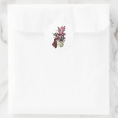 Unruhiger Rubin-Gotisch-Roter Feen- und Drache Runder Aufkleber (Tasche)