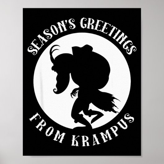 Unruly Greetings From Krampus Christmas Apparel Me Poster (Vorne)