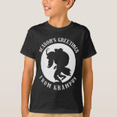 Unruly Greetings From Krampus Christmas Apparel Me T-Shirt (Vorderseite)