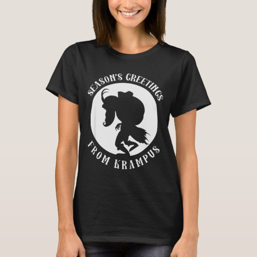 Unruly Greetings From Krampus Christmas Apparel Me T-Shirt (Vorderseite)